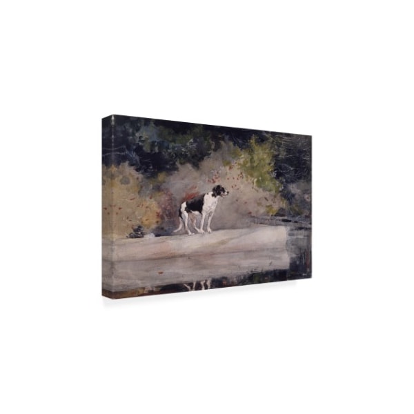 Winslow Homer 'Dog On A Log ' Canvas Art,16x24